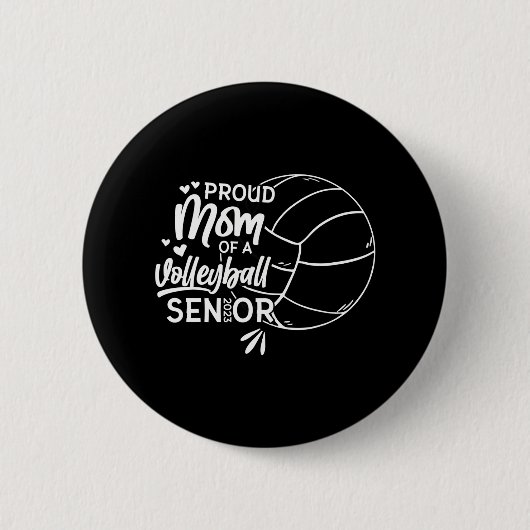 Stolze Mama eines Volleyballs Senior 2023 Button (Vorderseite)