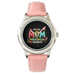 Stolze Mama eines Vorschulabsolventen Armbanduhr