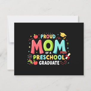Stolze Mama eines Vorschulabsolventen Postkarte