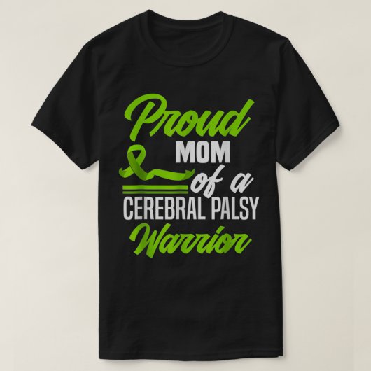 Stolze Mama eines zerebralen Palsy-Kriegers T-Shirt (Design vorne)