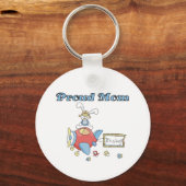 Stolze Mama-Flugzeug Es ist ein Boy-Trikots und Ge Schlüsselanhänger (Vorderseite)