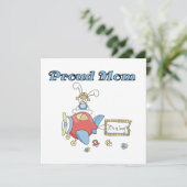 Stolze Mama Flugzeug Es ist ein Junge Geschenke Ankündigung (Stehend Vorderseite)