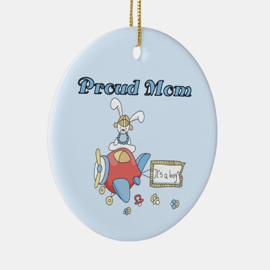 Stolze Mama Flugzeug Es ist ein Junge Geschenke Keramik Ornament (Rechts)