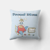 Stolze Mama Flugzeug Es ist ein Junge Geschenke Kissen (Rückseite)