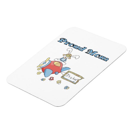 Stolze Mama Flugzeug Es ist ein Junge Geschenke Magnet (Linke Seite)
