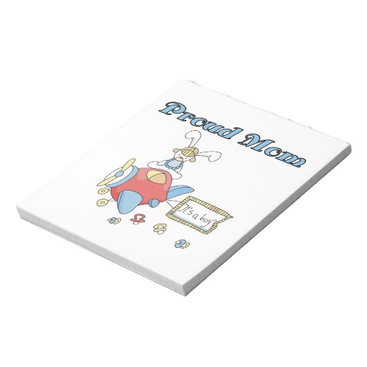 Stolze Mama Flugzeug Es ist ein Junge Geschenke Notizblock (Rotiert)