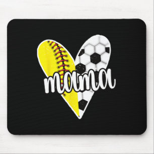 Stolze Mama Fußball Softball Spieler Mama  Mousepad