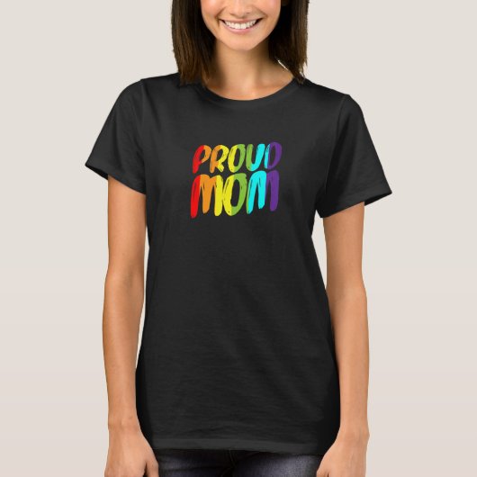 Stolze Mama Gay Pride Ally Rainbow Lgbt Subtle Pri T-Shirt (Vorderseite)