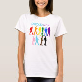Stolze MAMA Gay Pride LGBTQIA+BIPOC Silhouette T-Shirt (Vorderseite)