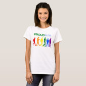 Stolze MAMA Gay Pride Männliche Silhouetten T-Shirt (Vorne ganz)