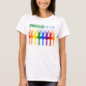 Stolze MAMA Gay Pride Rainbow Ballet Silhouetten T-Shirt (Vorderseite)