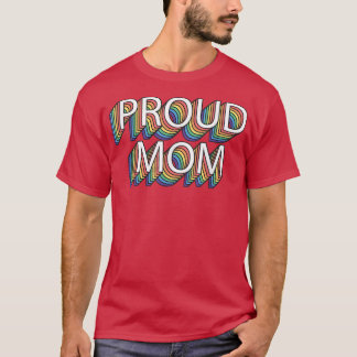 Stolze Mama Gay Pride Retro Vintage LGBT T-Shirt