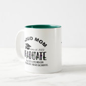 Stolze Mama, Jahr des benutzerdefinierten Abschlus Zweifarbige Tasse (Vorderseite Links)