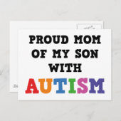 Stolze Mama meines Sohnes mit Autismus Postkarte (Vorne/Hinten)