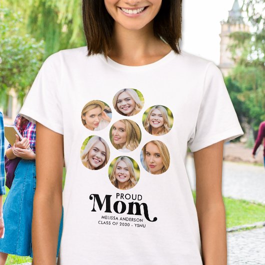 Stolze MAMA Moderner, benutzerdefinierter 7 Foto C T-Shirt