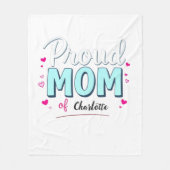 Stolze Mama | Muttertag individuell anpassbar Fleecedecke (Vorderseite)