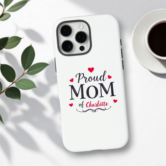 Stolze Mama | Niedlicher Personalisierter Mutterta Case-Mate iPhone Hülle