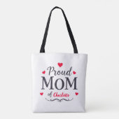 Stolze Mama | Niedlicher Personalisierter Mutterta Tasche (Rückseite)