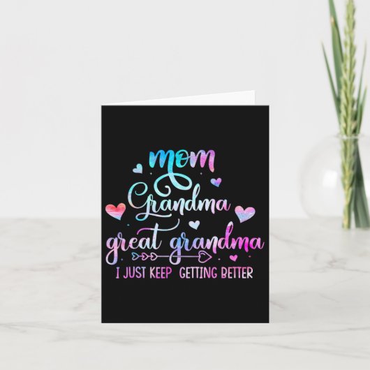 Stolze Mama Oma Große Oma ich gerade Behalten Gett Karte (Vorderseite)