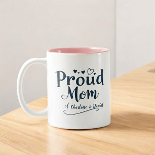 Stolze Mama   Personalisierter Muttertag Zweifarbige Tasse