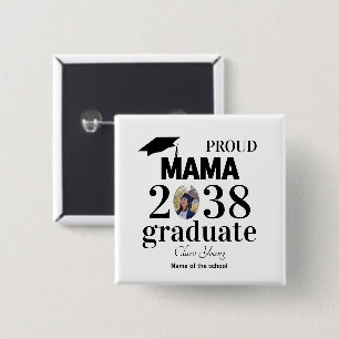 Stolze Mama personalisiertes Abschlusshemd Button