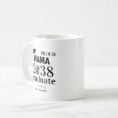 Stolze Mama personalisiertes Abschlusshemd Kaffeetasse (Vorderseite Links)