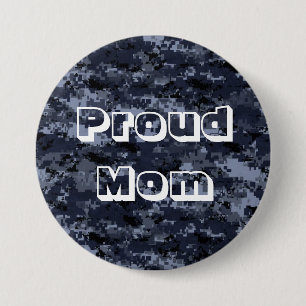 Stolze Mama U.S. Military Blue Camouflage Button