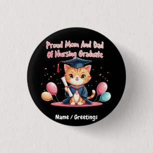 Stolze Mama und Vater eines Krankenpflegestudiums  Button