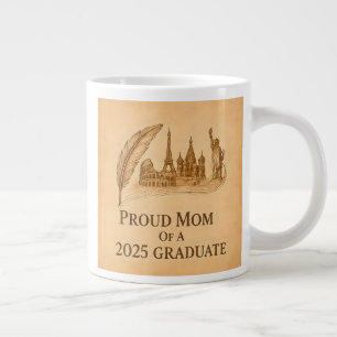 Stolze Mama von 2025 History Grad - Sehenswürdigke Jumbo-Tasse