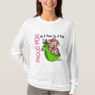Stolze Mama von 2 Erbsen in einer Hülse (Mädchen) T-Shirt