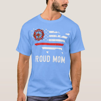 Stolze Mama von Firefighter Thin Red Line Mutter A T-Shirt