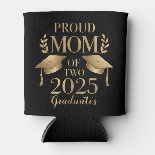 Stolze Mama von zwei 2025 Graduate Twins Dosenkühler (Vorderseite)