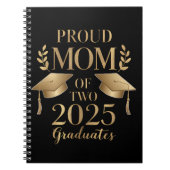 Stolze Mama von zwei 2025 Graduate Twins Notizblock (Vorderseite)