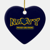 Stolze Marine-Freundin Keramikornament (Hinten)