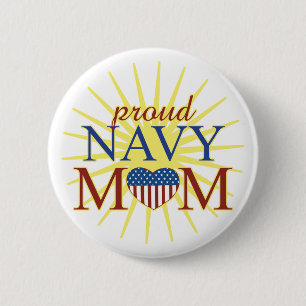 Stolze Marine-Mama Button