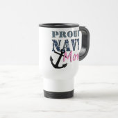 Stolze Marine-Mama-Reise Reisebecher (VorderseiteRechts)