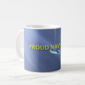 Stolze Marine-Mama-Tasse Kaffeetasse (Vorderseite Links)