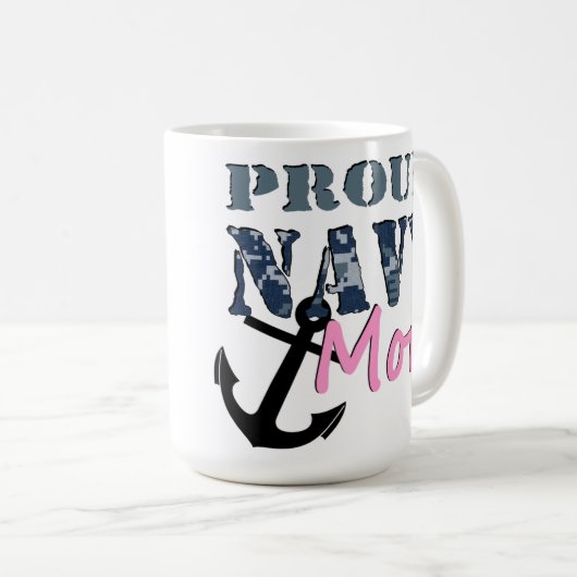 Stolze Marine-Mama-Tasse Kaffeetasse (VorderseiteRechts)