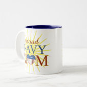 Stolze Marine-Mama Zweifarbige Tasse (Vorderseite Links)