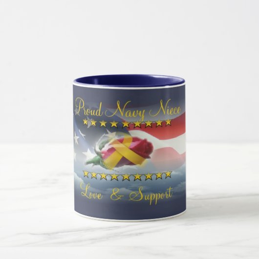 Stolze Marine-Nichte Tasse (Zentrum)