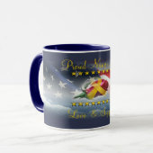 Stolze Marine-Nichte Tasse (Vorderseite Links)