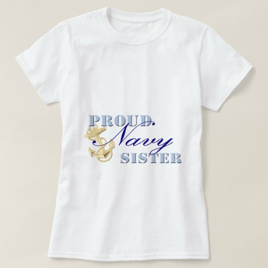 Stolze Marine-Schwester T-Shirt (Design vorne)
