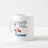 Stolze Marine-Stiefmutter Kaffeetasse (Vorderseite Links)