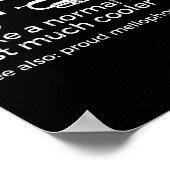 Stolze Mellophon-Mutter Definition Marching Band Poster (Ecke)