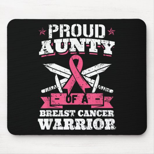 Stolze Menge Brustkrebs Krieger rosa Auswarenen Mousepad (Vorne)