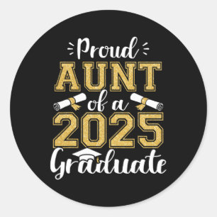 Stolze Menge eines Cl von 2025 Graduate Funny Seni Runder Aufkleber