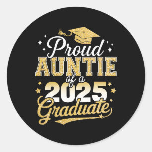 Stolze Menge eines Cl von 2025 Graduate Senior Gra Runder Aufkleber