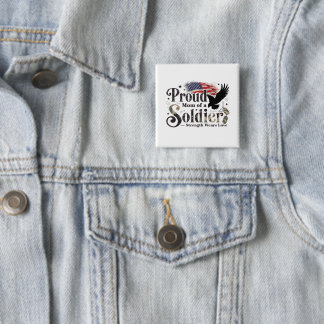 Stolze Militär-Mutter Soldat Stolz Kunst Button