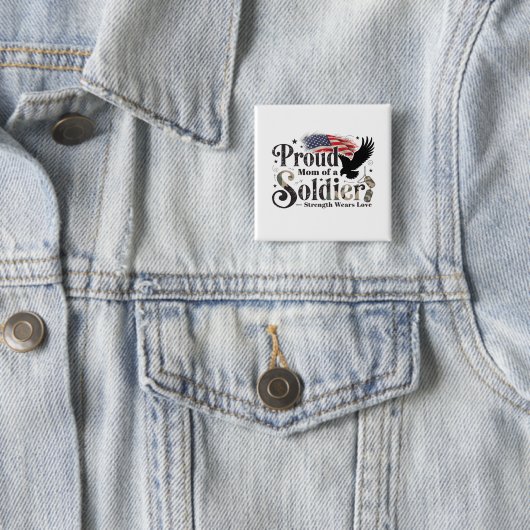 Stolze Militär-Mutter Soldat Stolz Kunst Button (Beispiel)