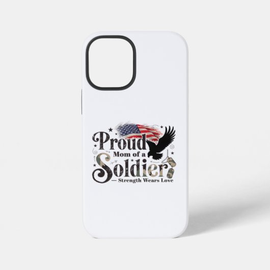 Stolze Militär-Mutter Soldat Stolz Kunst iPhone Hülle (Rückseite)